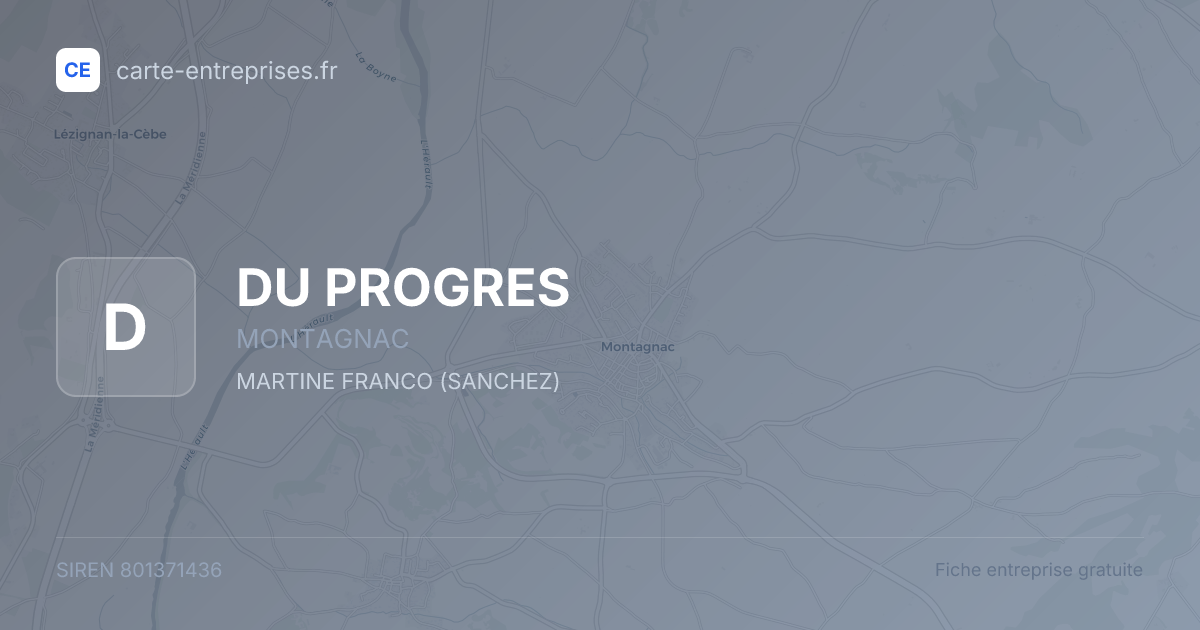 DU PROGRES — 801371436 — fiche entreprise