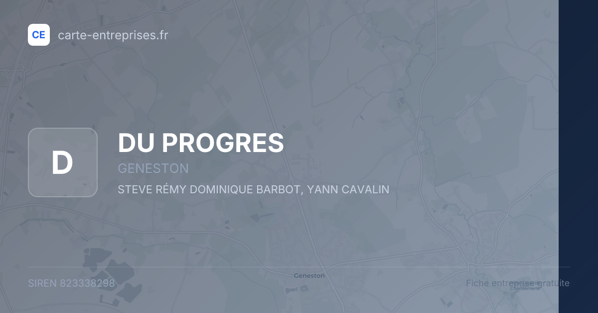 DU PROGRES — 823338298 — fiche entreprise