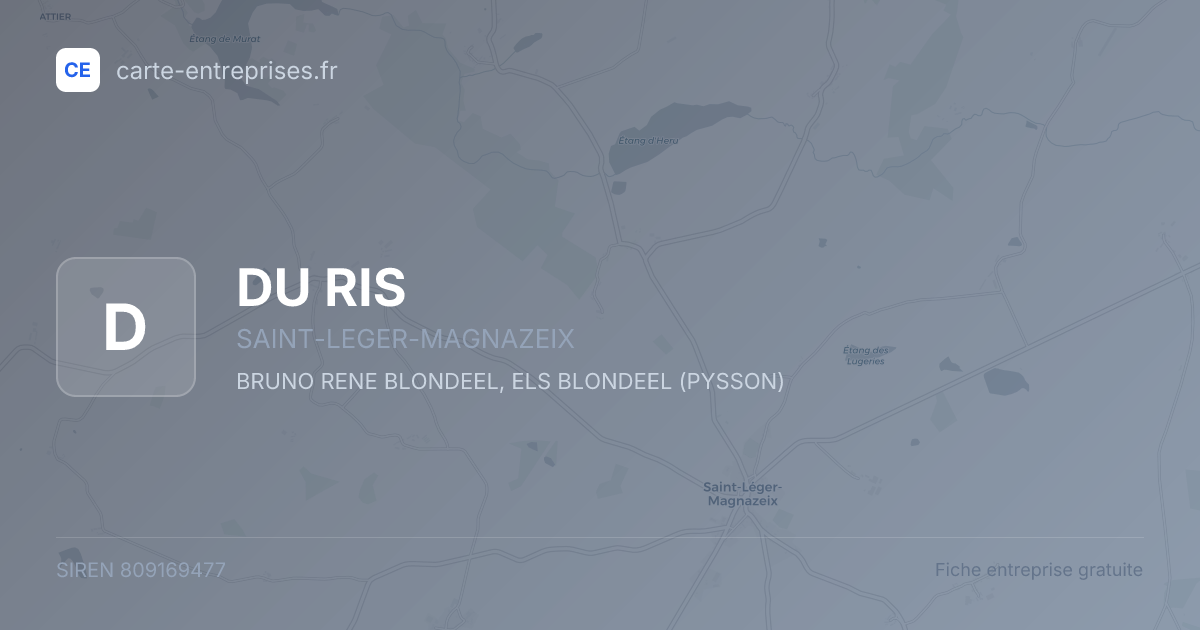 DU RIS — 809169477 — fiche entreprise