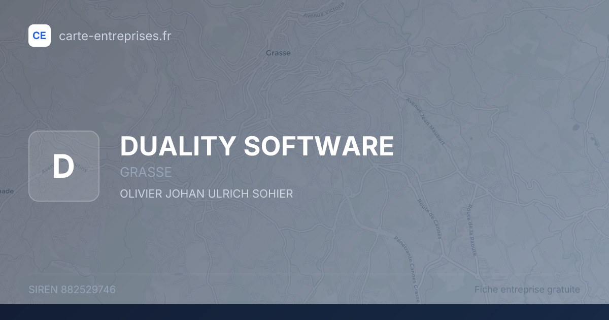 DUALITY SOFTWARE — 882529746 — fiche entreprise