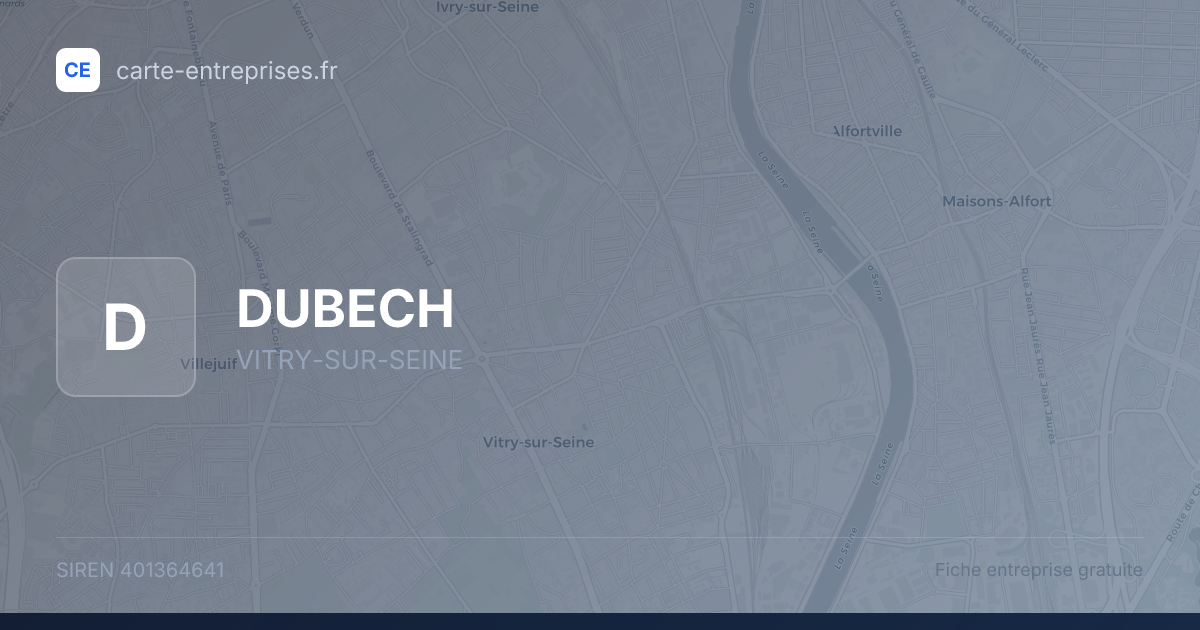 DUBECH — 401364641 — fiche entreprise