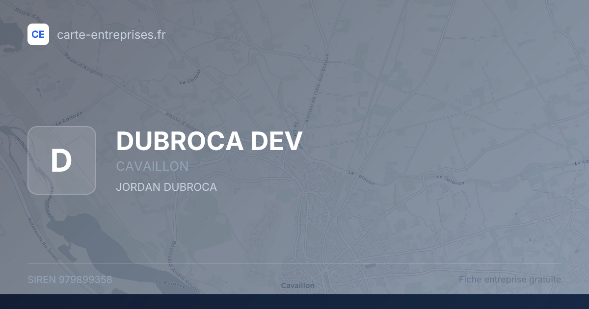 DUBROCA DEV — 979899358 — fiche entreprise