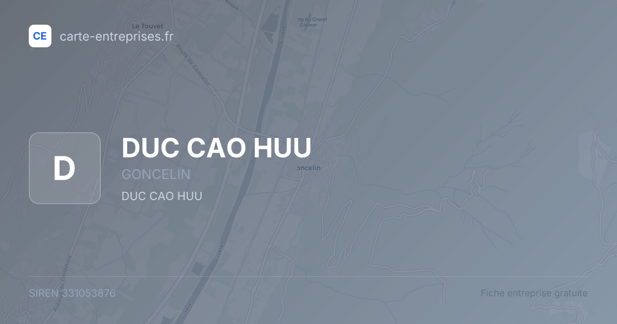 DUC CAO HUU — 331053876 — fiche entreprise