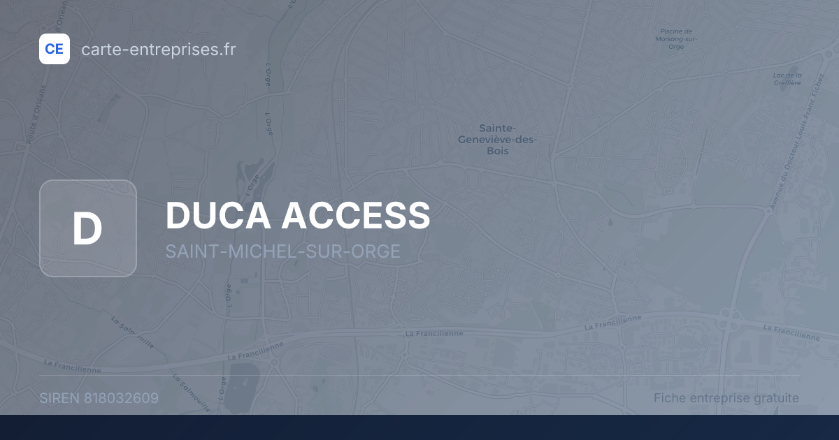 DUCA ACCESS — 818032609 — fiche entreprise