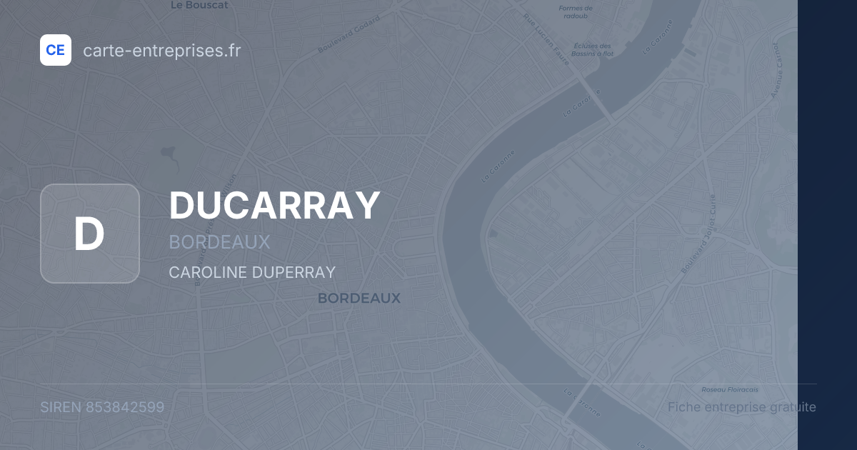 DUCARRAY — 853842599 — fiche entreprise