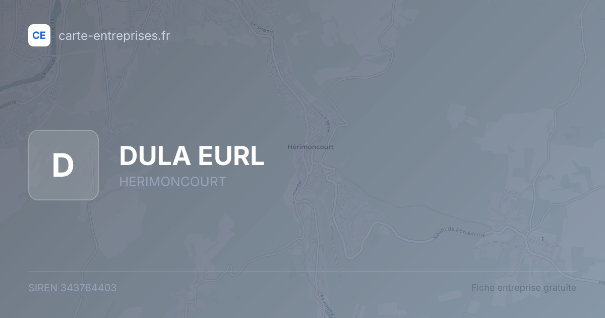 DULA EURL — 343764403 — fiche entreprise