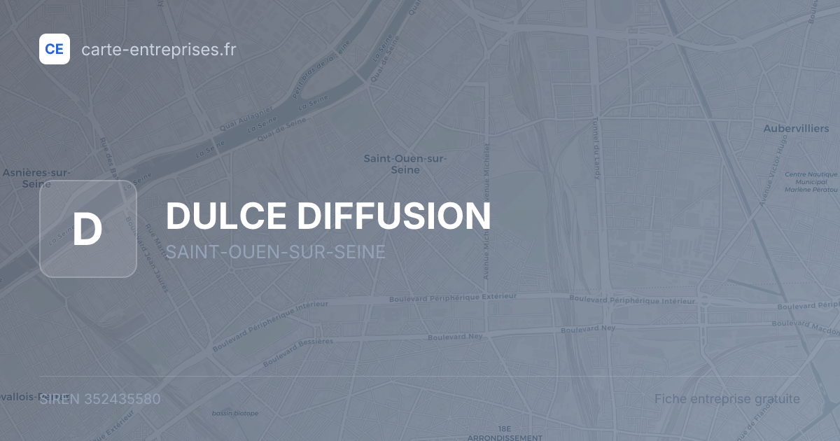 DULCE DIFFUSION — 352435580 — fiche entreprise