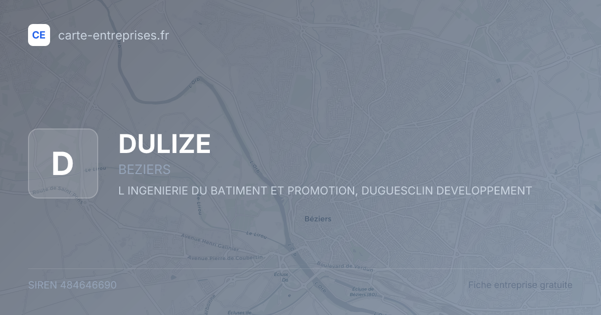 DULIZE — 484646690 — fiche entreprise