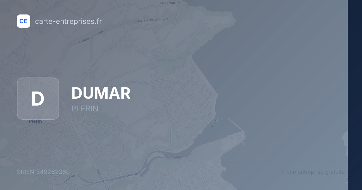 DUMAR — 349262360 — fiche entreprise