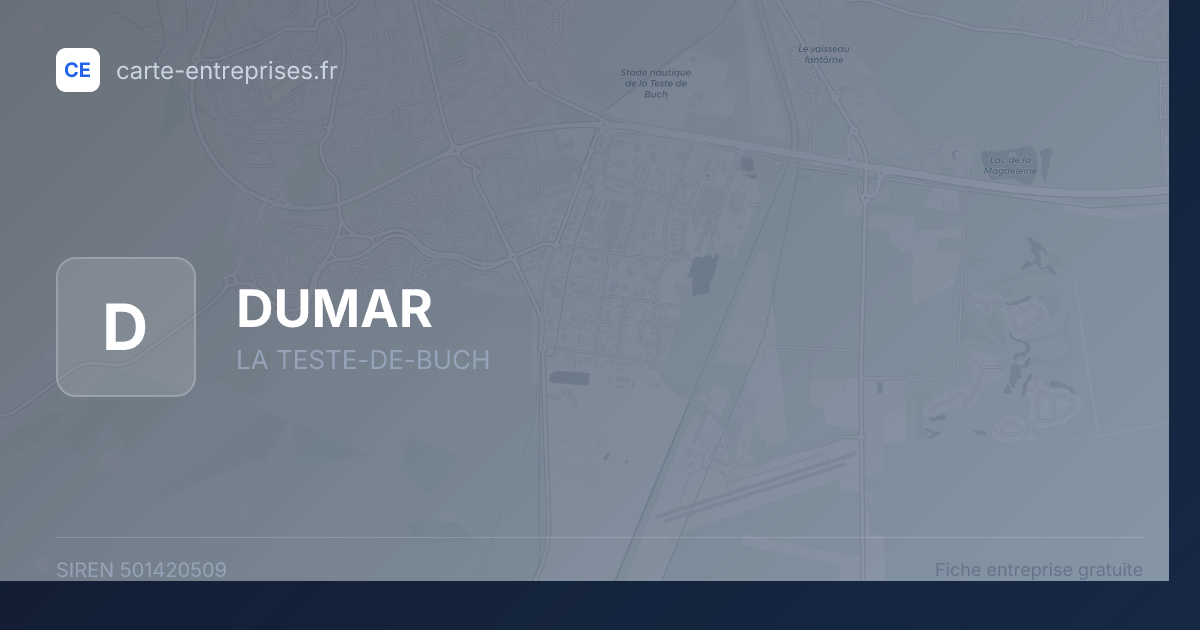 DUMAR — 501420509 — fiche entreprise