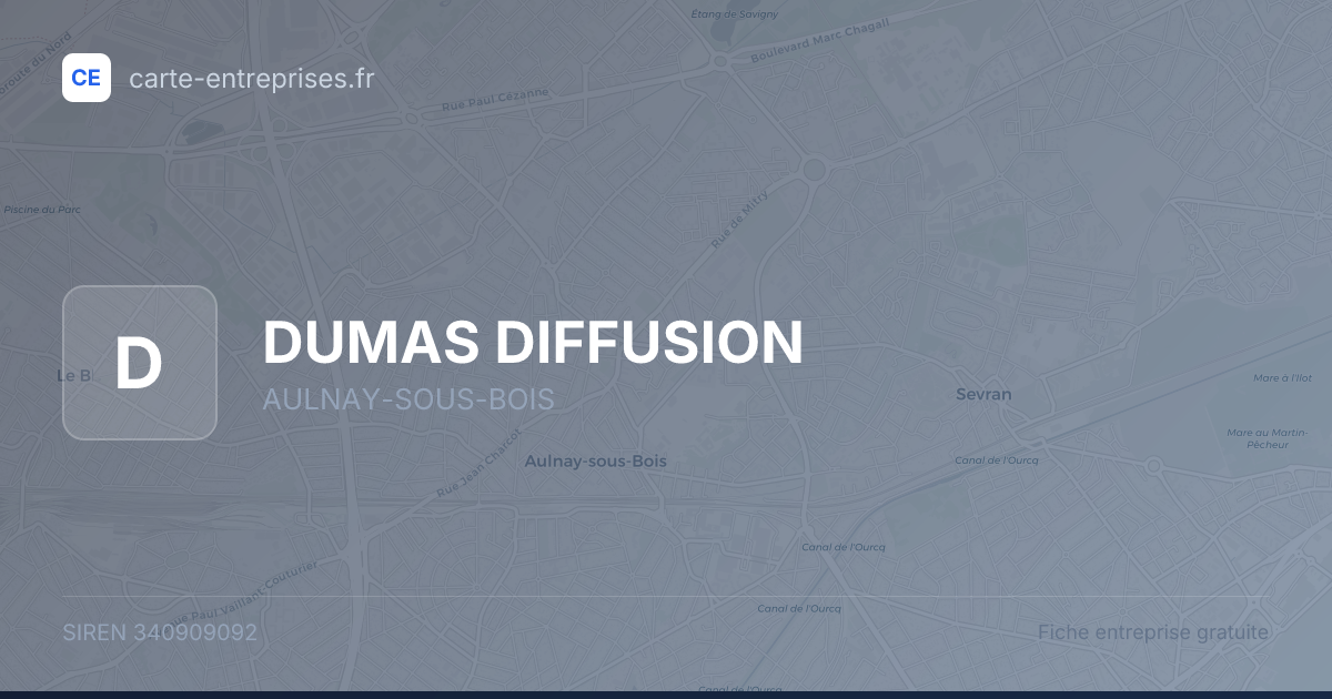 DUMAS DIFFUSION — 340909092 — fiche entreprise