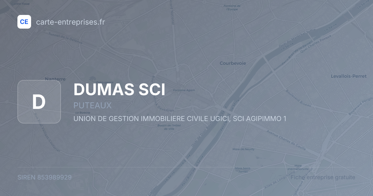 DUMAS SCI — 853989929 — fiche entreprise