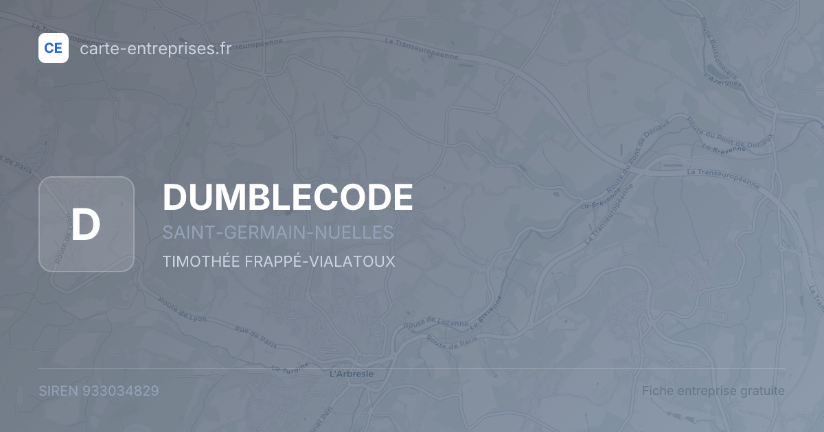 DUMBLECODE — 933034829 — fiche entreprise