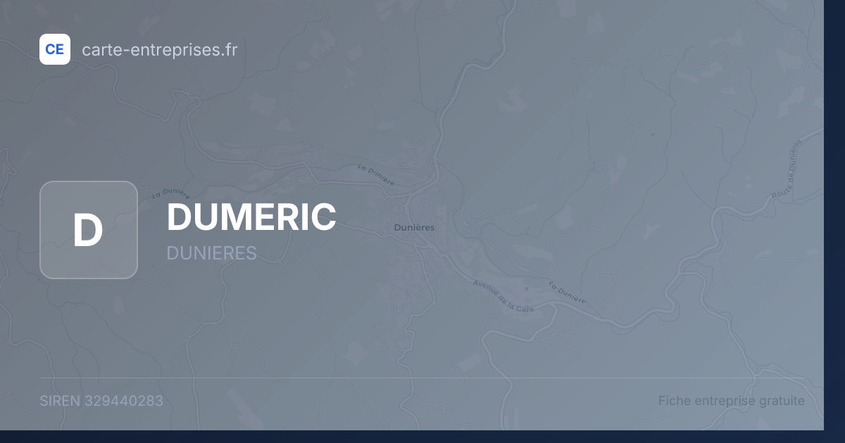 DUMERIC — 329440283 — fiche entreprise