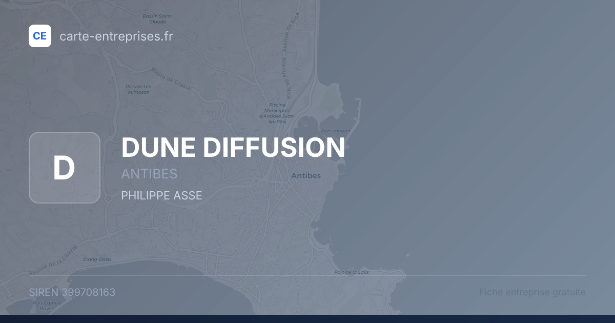 DUNE DIFFUSION — 399708163 — fiche entreprise