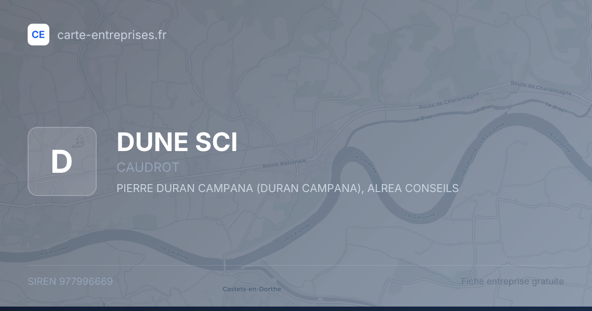 DUNE SCI — 977996669 — fiche entreprise