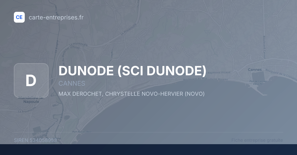 DUNODE (SCI DUNODE) — 534058953 — fiche entreprise