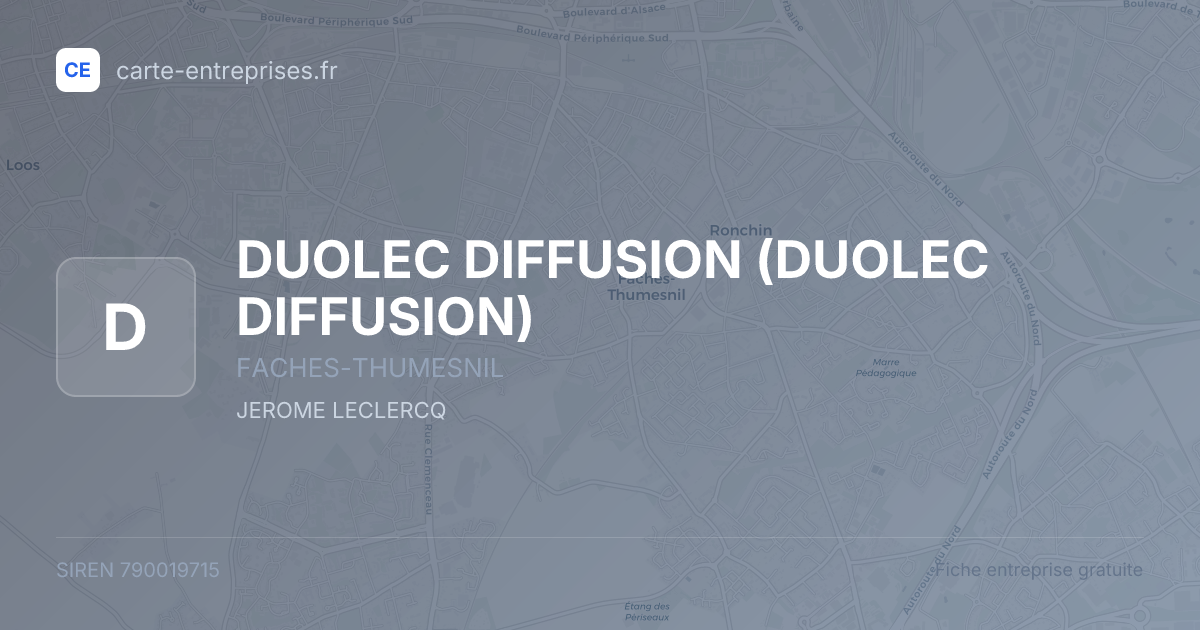 DUOLEC DIFFUSION — 790019715 — fiche entreprise