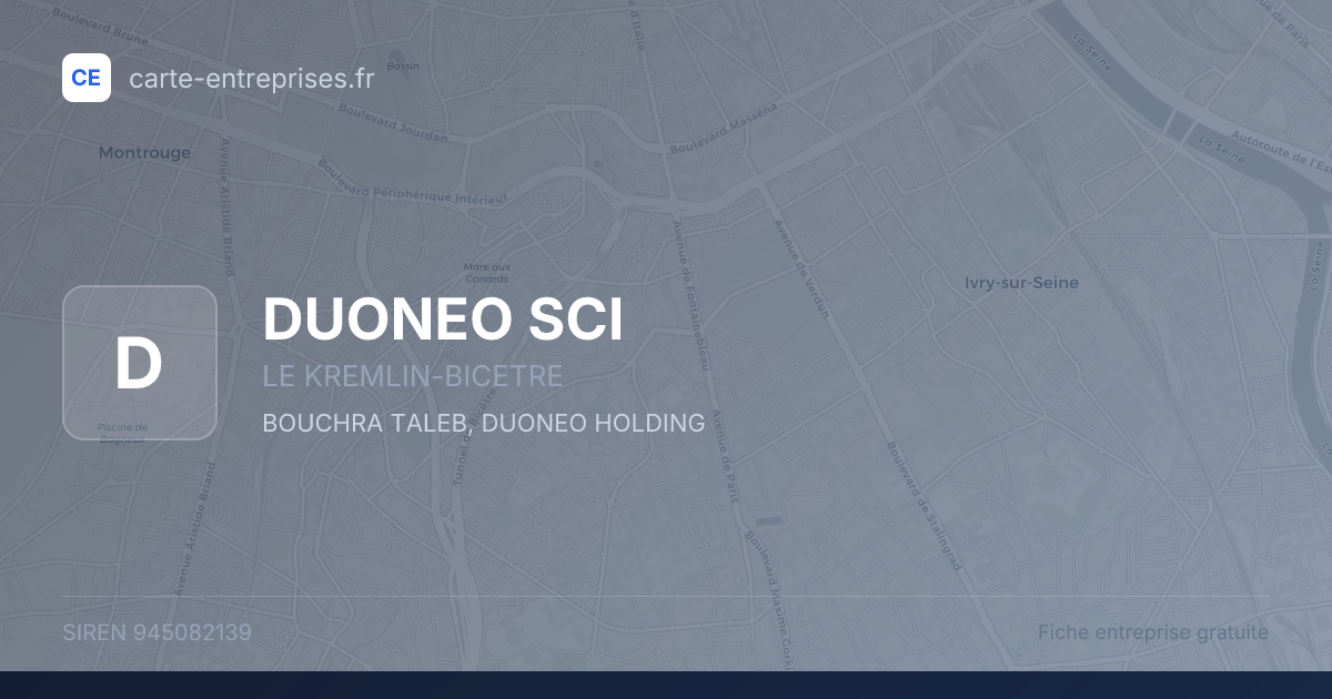 DUONEO SCI — 945082139 — fiche entreprise