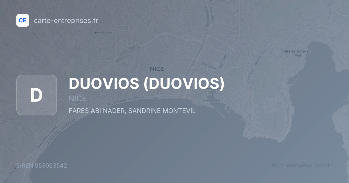 DUOVIOS — 953063542 — fiche entreprise
