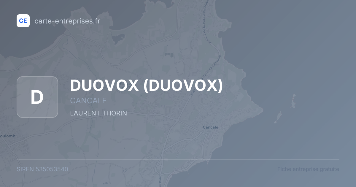 DUOVOX — 535053540 — fiche entreprise