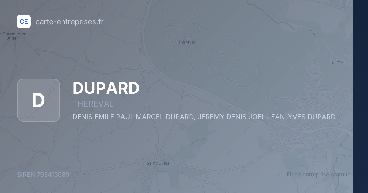 DUPARD — 793413089 — fiche entreprise