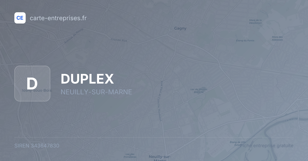 DUPLEX — 343647830 — fiche entreprise
