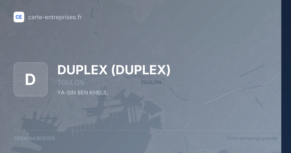 DUPLEX — 843615329 — fiche entreprise