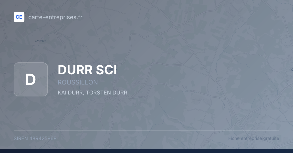 DURR SCI — 489425868 — fiche entreprise