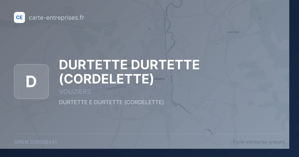 DURTETTE DURTETTE (CORDELETTE) — 328888441 — fiche entreprise