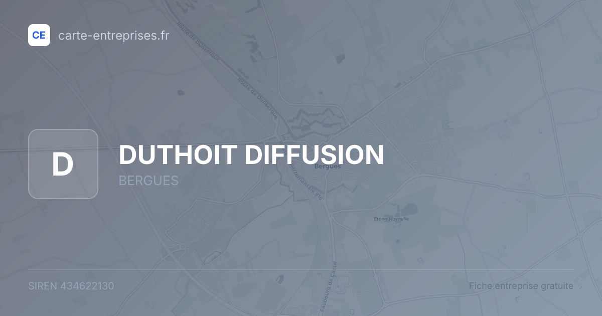 DUTHOIT DIFFUSION — 434622130 — fiche entreprise