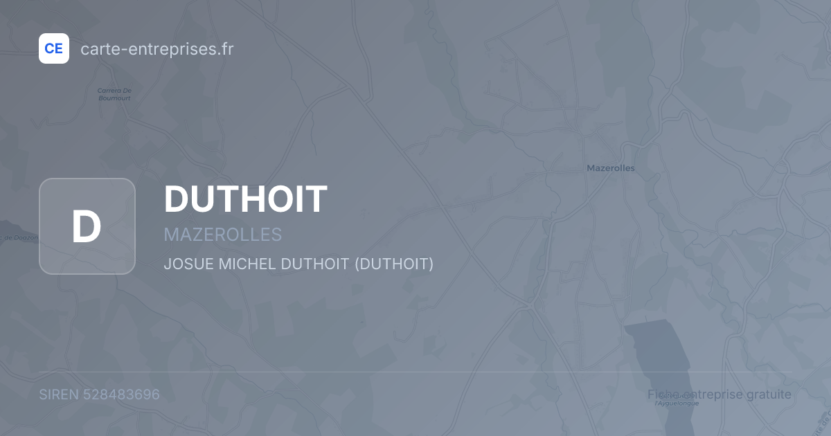 DUTHOIT — 528483696 — fiche entreprise