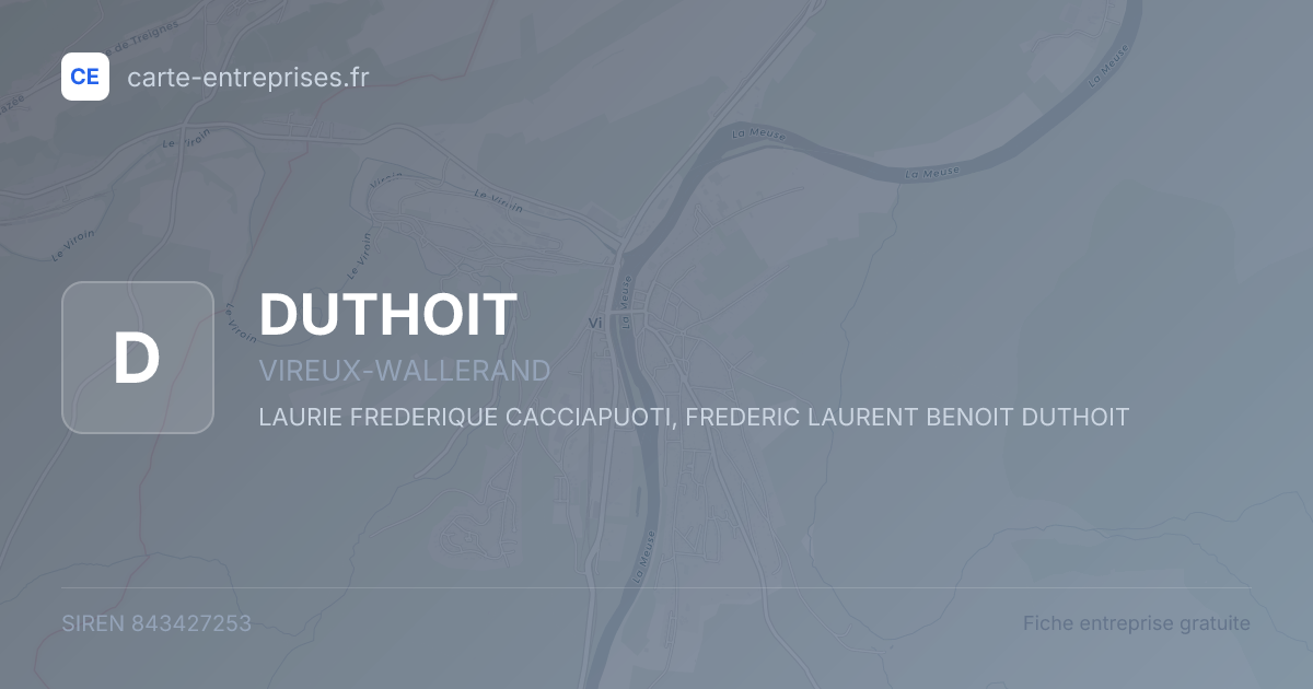 DUTHOIT — 843427253 — fiche entreprise