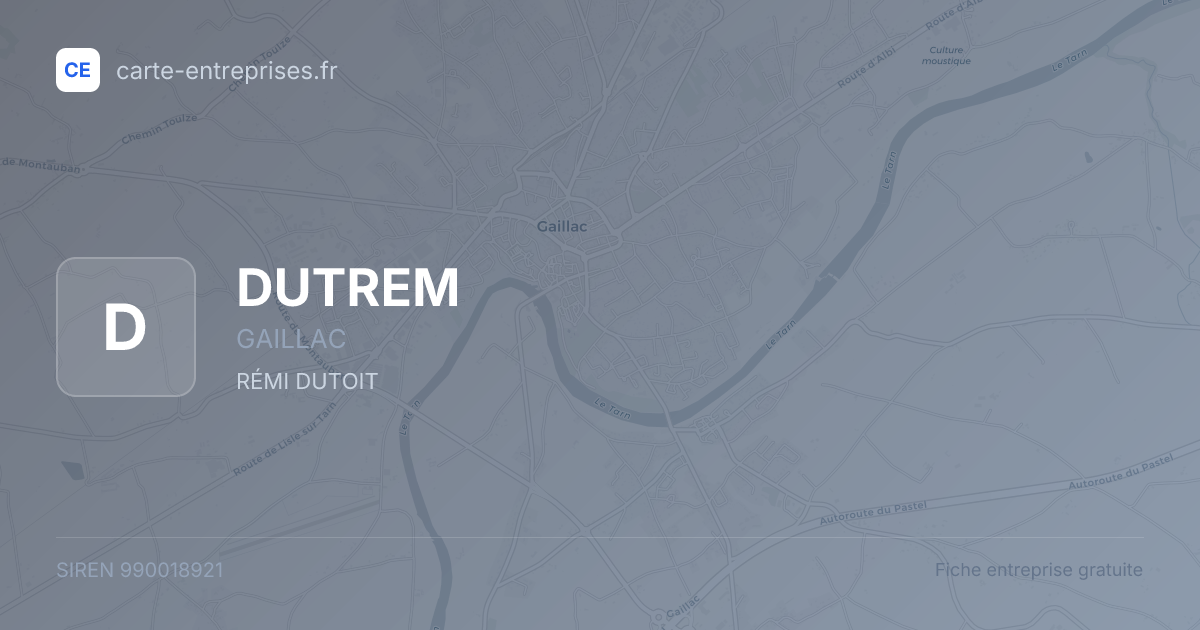 DUTREM — 990018921 — fiche entreprise
