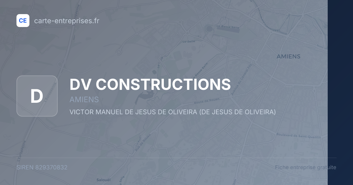 DV CONSTRUCTIONS — 829370832 — fiche entreprise