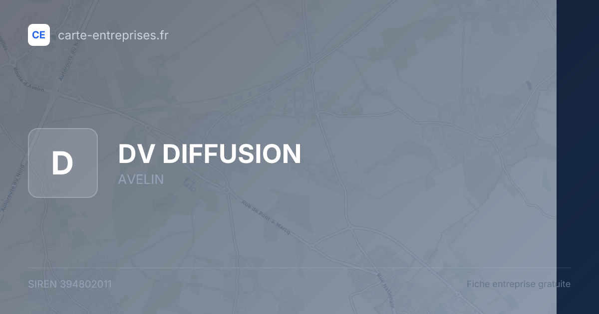 DV DIFFUSION — 394802011 — fiche entreprise