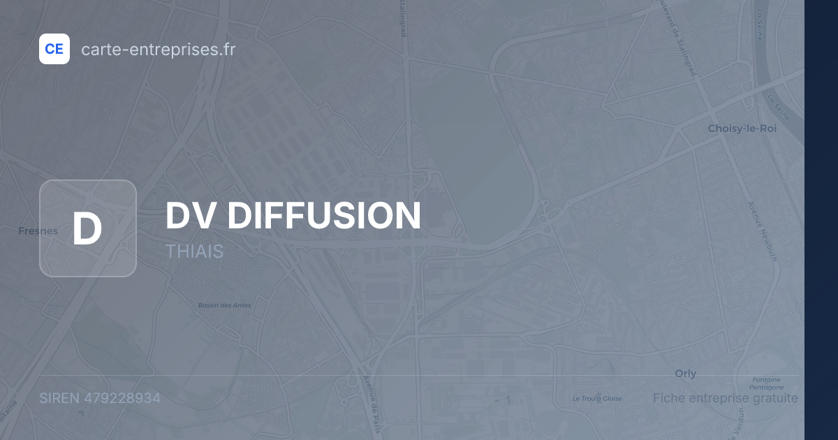 DV DIFFUSION — 479228934 — fiche entreprise