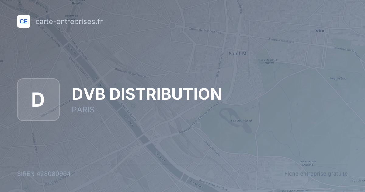 DVB DISTRIBUTION — 428080964 — fiche entreprise