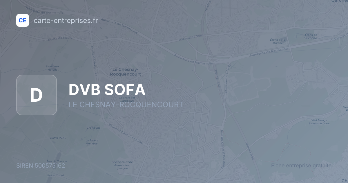 DVB SOFA — 500575162 — fiche entreprise