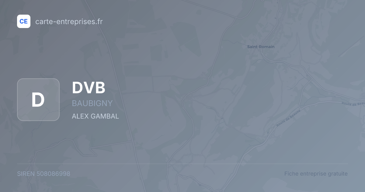 DVB — 508086998 — fiche entreprise