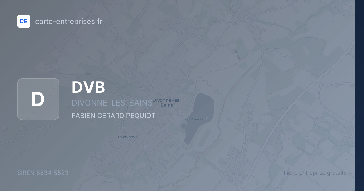 DVB — 883415523 — fiche entreprise