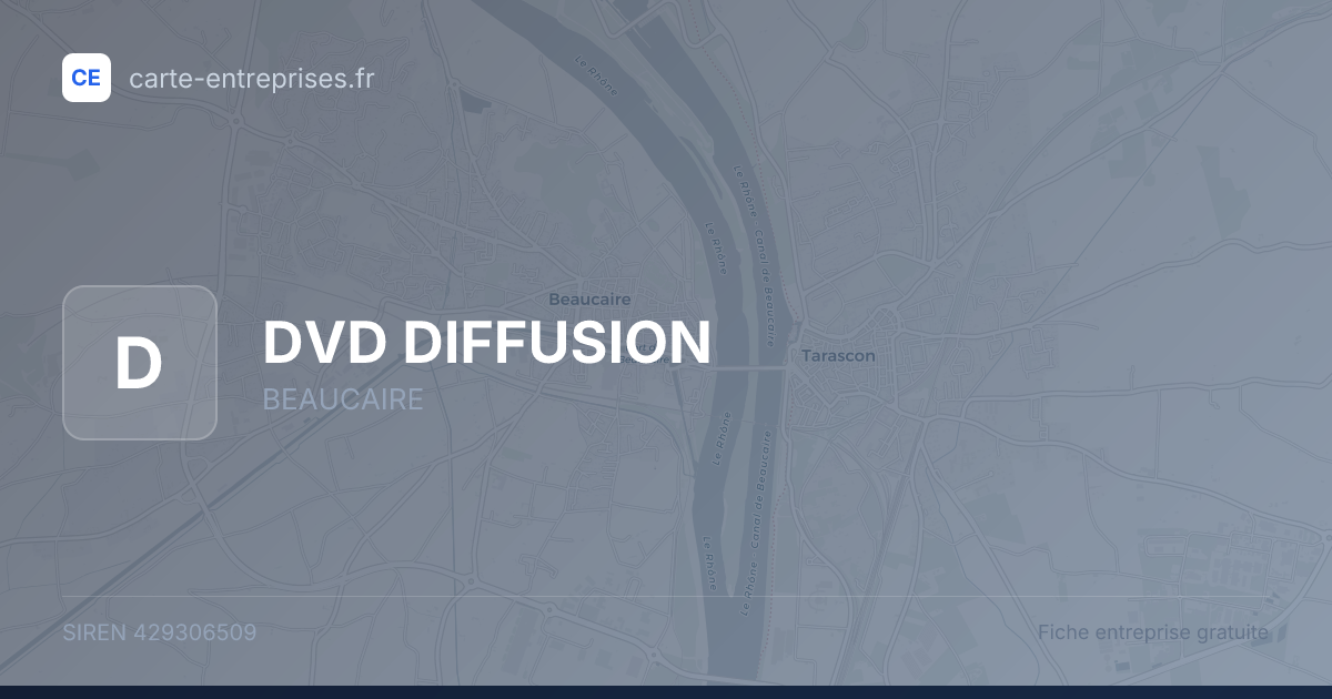 DVD DIFFUSION — 429306509 — fiche entreprise