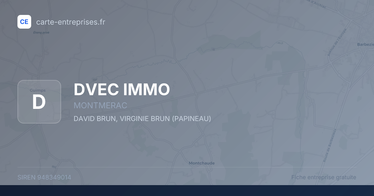 DVEC IMMO — 948349014 — fiche entreprise