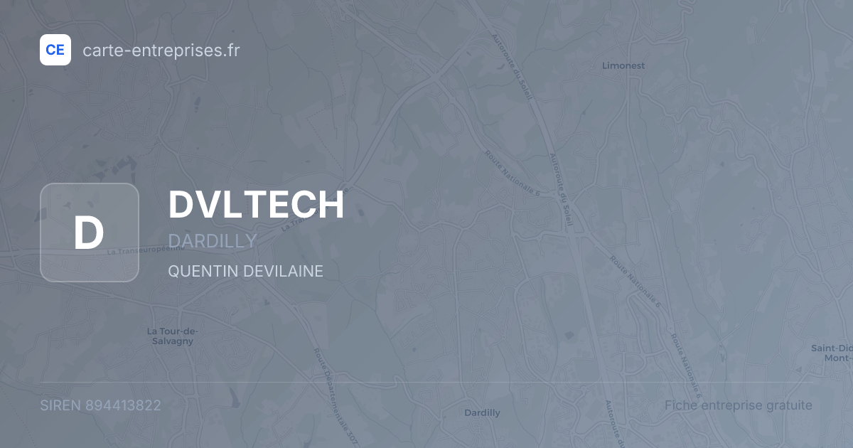 DVLTECH — 894413822 — fiche entreprise