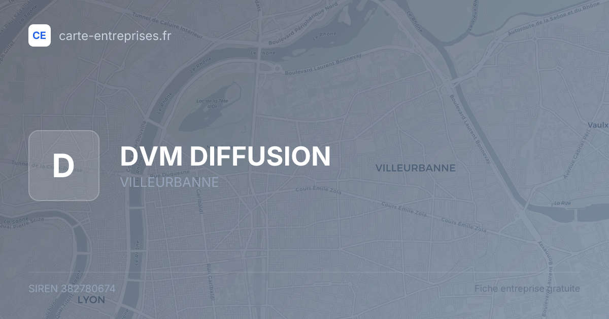 DVM DIFFUSION — 382780674 — fiche entreprise