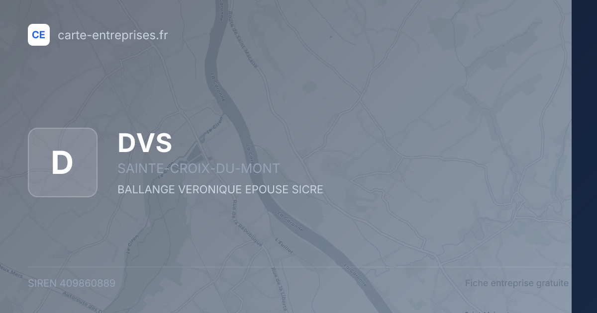 DVS — 409860889 — fiche entreprise