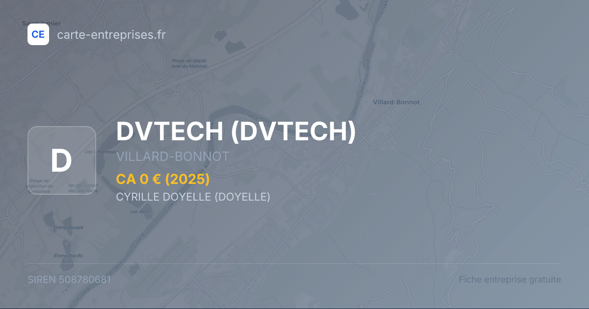 DVTECH — 508780681 — fiche entreprise