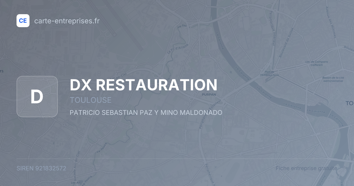 DX RESTAURATION — 921832572 — fiche entreprise