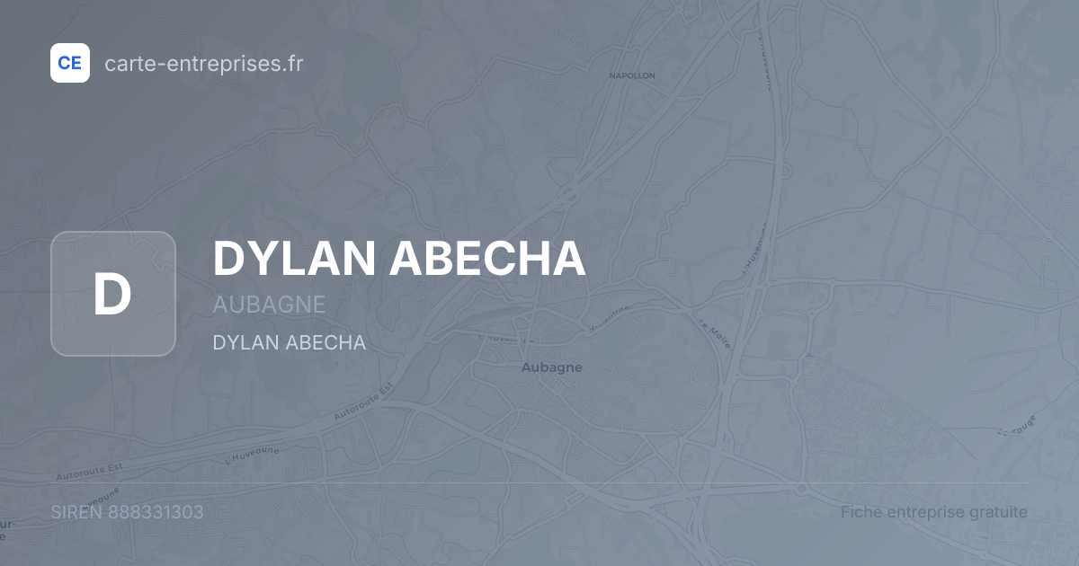 DYLAN ABECHA — 888331303 — fiche entreprise