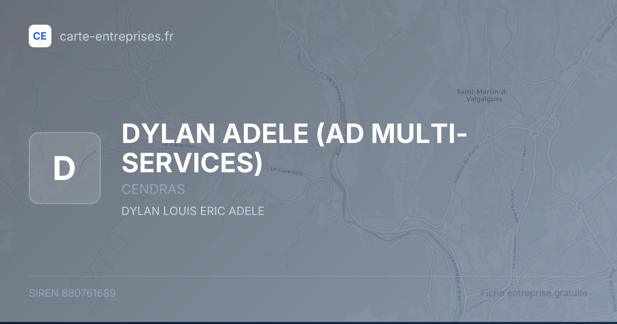 DYLAN ADELE (AD MULTI-SERVICES) — 880761689 — fiche entreprise